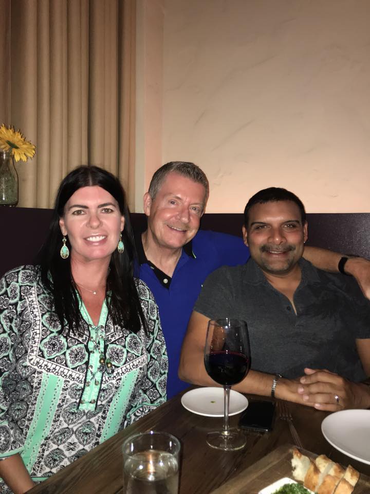 Teresa with good friends Greg Robertson and Frank Navji