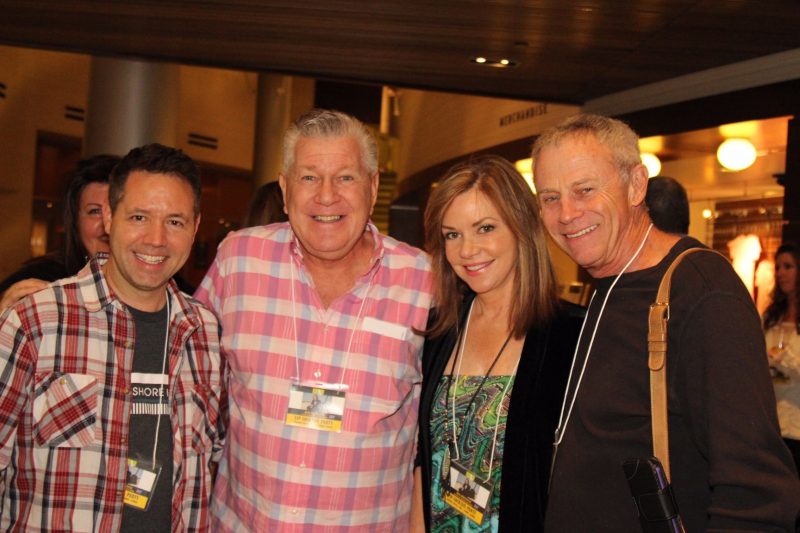 Radio personalities Kevin Holmes and Bill Feingold, Bobbie Eakes and Tristan Rogers
